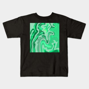 Green Fluid painting Kids T-Shirt